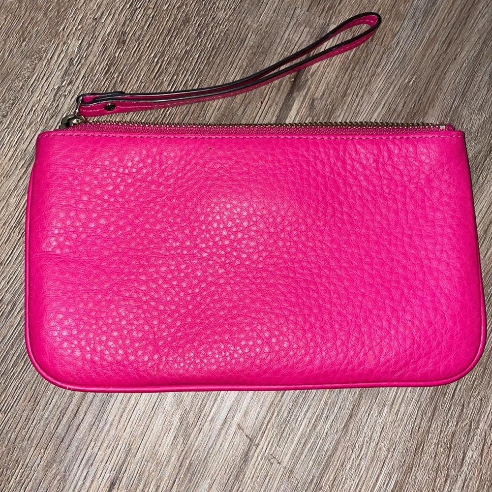 Kate spade hot pink pebbled leather wristlet - Picture 2 of 8